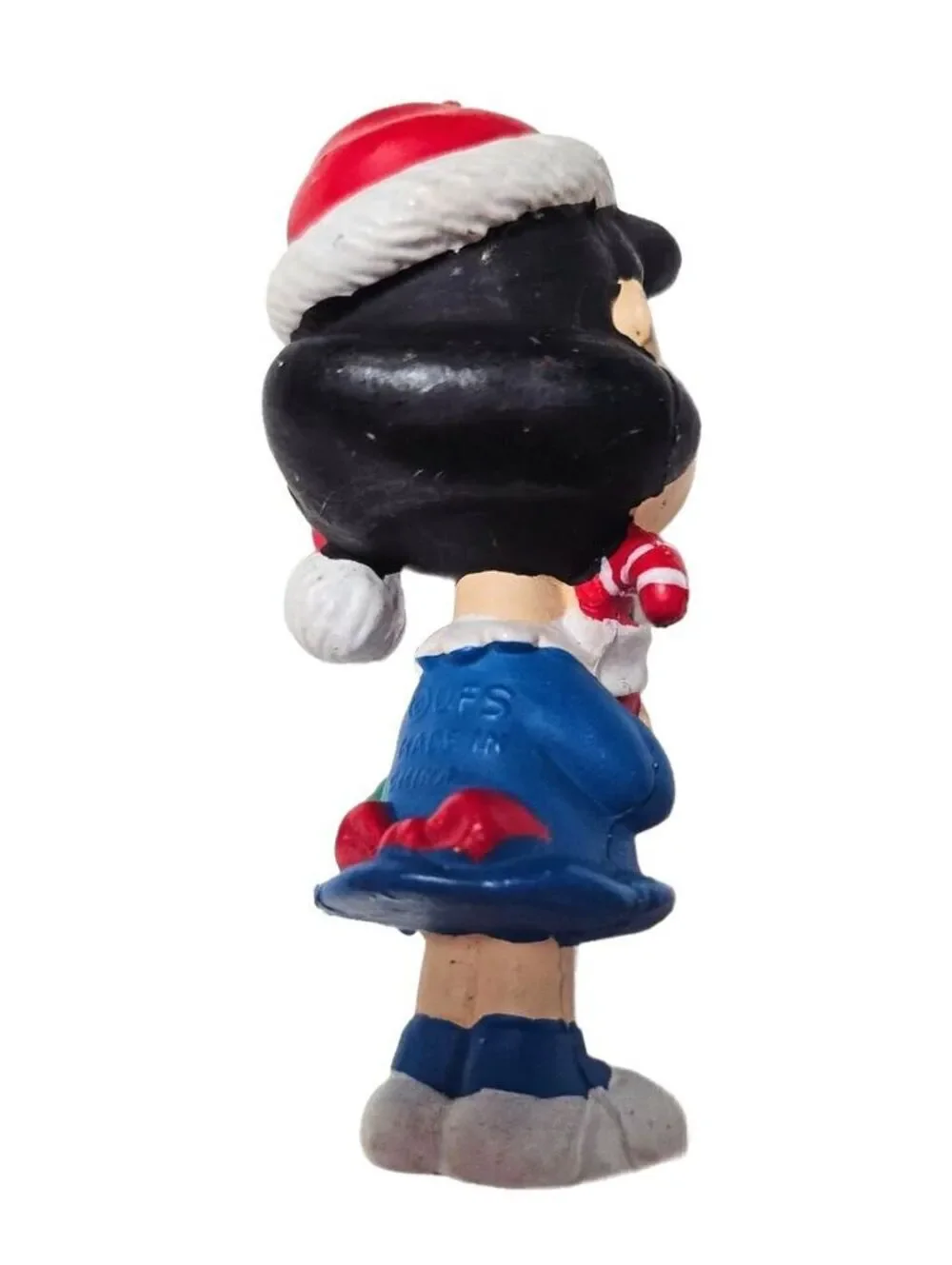 Vintage Peanuts Lucy Christmas Figurine Santa Hat & Stocking Holiday Decor, Read